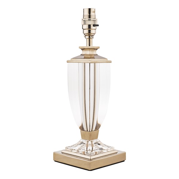 (image for) Laura Ashley Carson Small Table Lamp Polished Nickel & Crystal Base Only